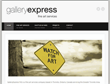 Tablet Screenshot of galleryexpress.ca
